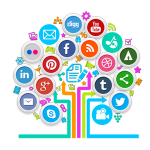 socialweb socialmedia icons tree